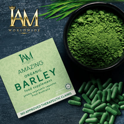 IAM Worldwide Pure Barley Grass Supplement - 500mg x 100 Capsules