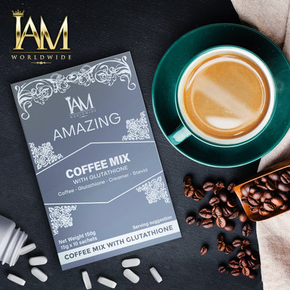 IAM Worldwide Coffee Mix with Glutathione - 10 Sachets per Box