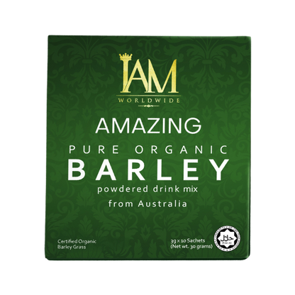 IAM Worldwide Pure Organic Barley Grass Powder - 3g x 10 Sachets